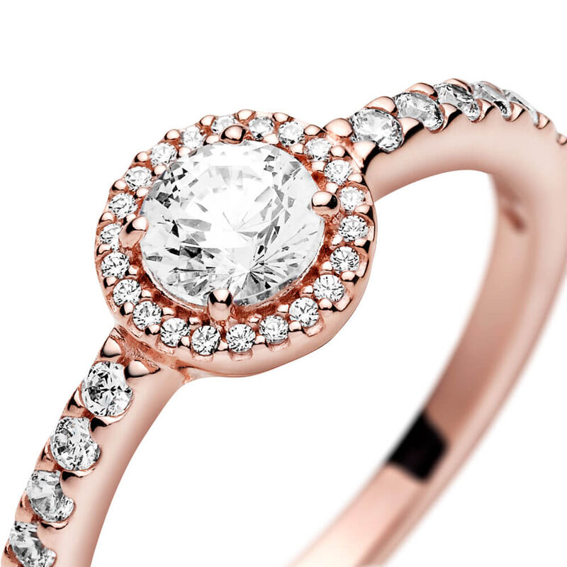 Pandora Classic Sparkle Halo CZ Ring image number 4