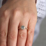 Diamond Halo Engagement Ring 14K