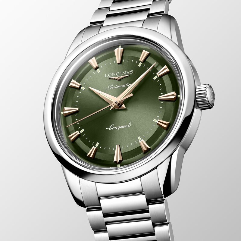 Longines Conquest Heritage Green Dial Watch, 38mm image number 1