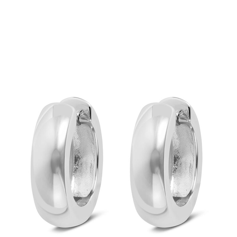 Lisa Bridge Hoop Earrings in Sterling Silver, 17mm image number 0