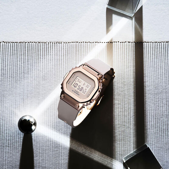 G-Shock Rose Plated Pink Strap Rectangular Watch, 43.8mm - GMS5600PG-4 ...