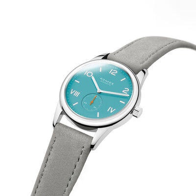 NOMOS Club Campus Endless Blue Turquoise Dial Watch, 38.5mm