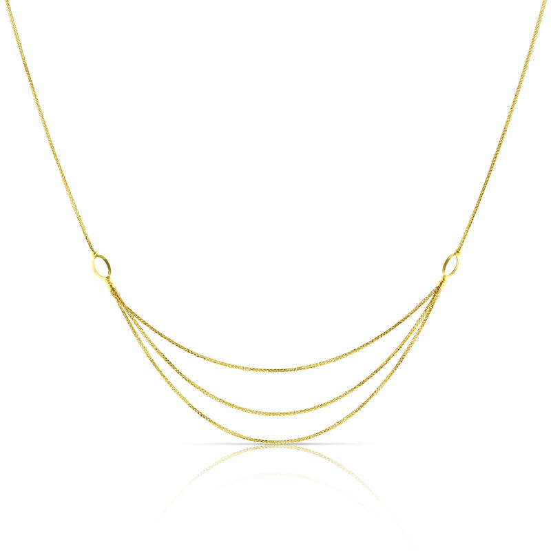 Triple Wheat Chain 14K, 20" image number 0