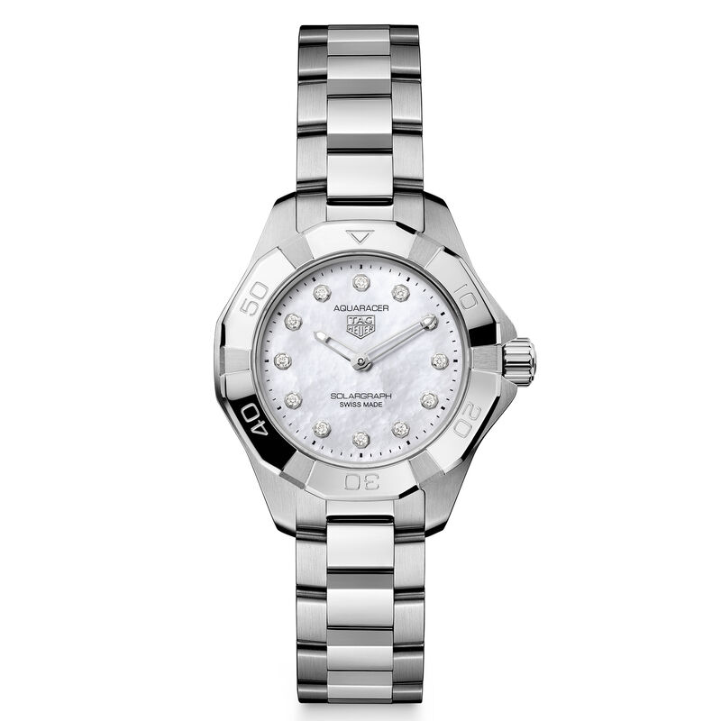 TAG Heuer Aquaracer Professional 100 Solargraph White Dial Watch, 28mm image number 0