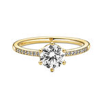 Pandora Clear Sparkling Crown Solitaire CZ Ring