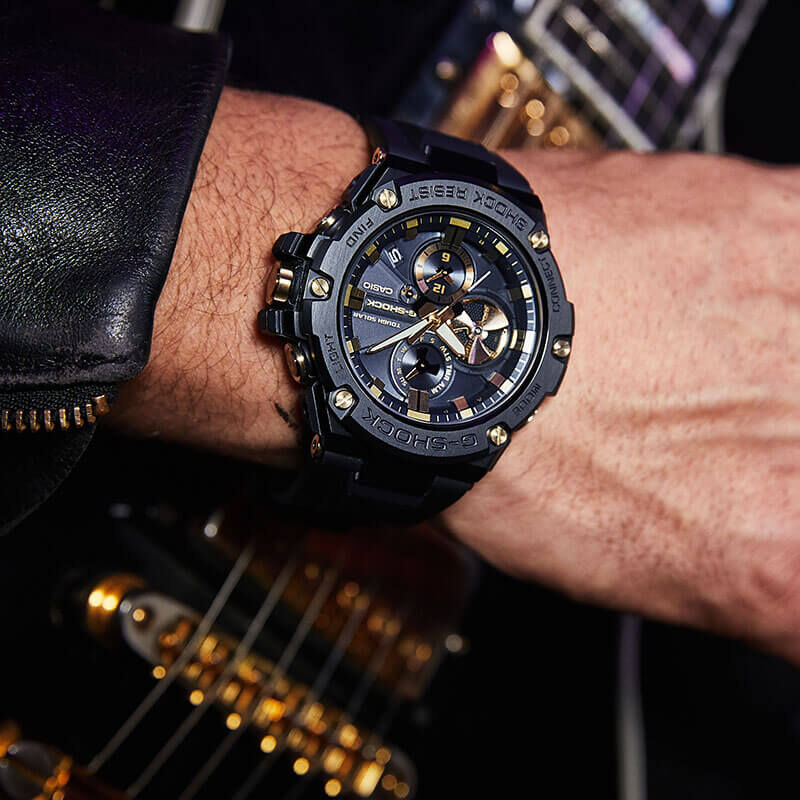 Banzai gravid Etablering G-Shock G-Steel Black & Gold IP Connected Solar Watch, 58.1mm