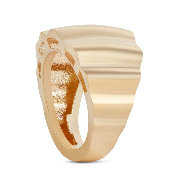 Toscano Tapered Fluted Band, 14K Yellow Gold