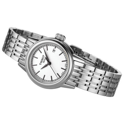 Tissot Carson Lady White Dial Steel Quartz Watch, 29.5mm
