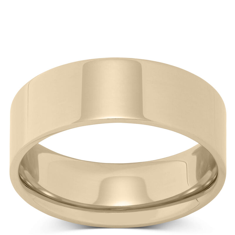 Yellow Gold Polished Pipe Comfort Fit 7mm Band 14K image number 0