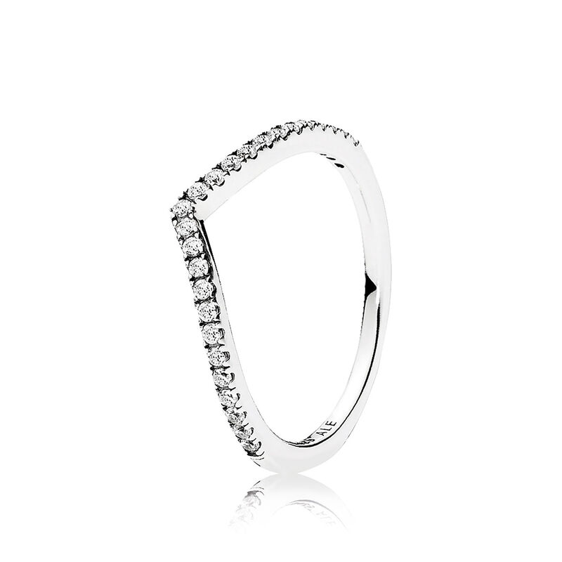 Pandora Sparkling Wishbone CZ Ring image number 0