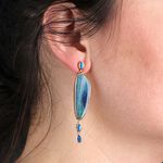 Lisa Bridge COUTURE Opal Doublet Dangle Earrings 18K