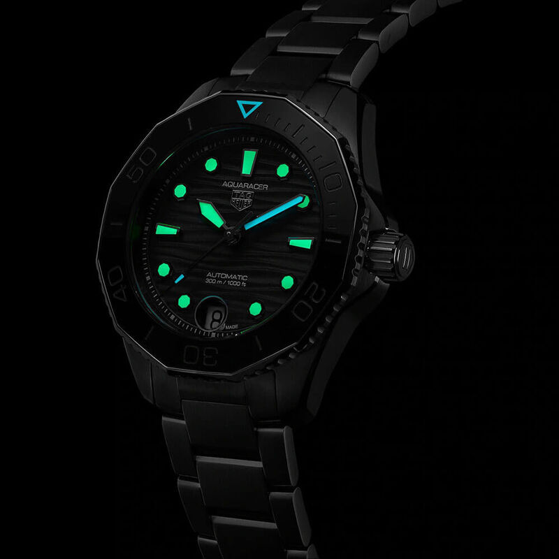 TAG Heuer Aquaracer Professional 300 Black Steel Watch, 36mm image number 4