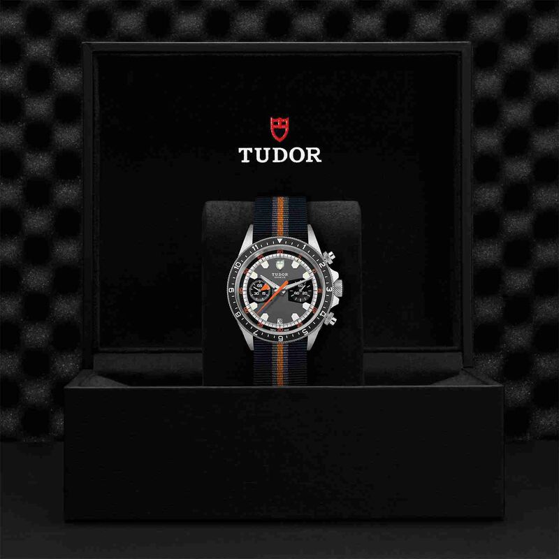 TUDOR Heritage Chrono Watch Grey Dial Fabric Strap, 42mm image number 2