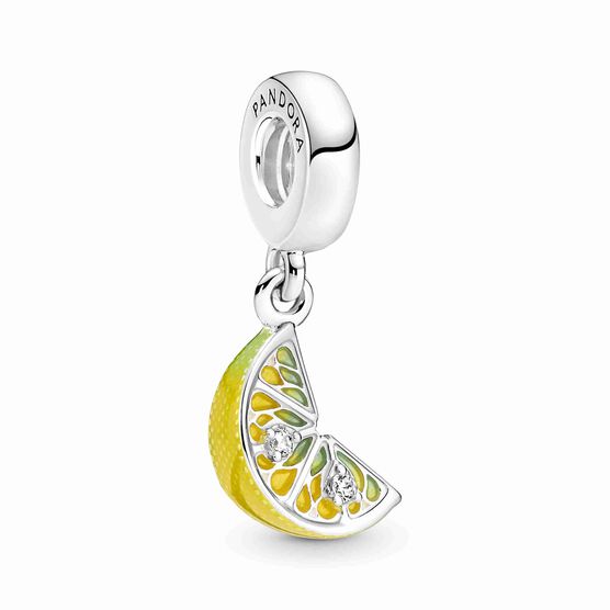 Pandora Lemon Slice Sparkling Fruit Dangle Charm