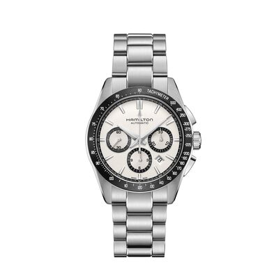 Hamilton Jazzmaster Performer Auto chrono White Dial Watch, 42mm