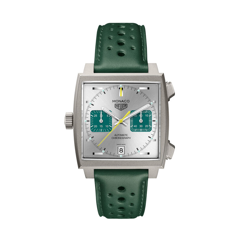 TAG Heuer Monaco Chronograph Racing Silver Dial Watch, 39mm image number 0