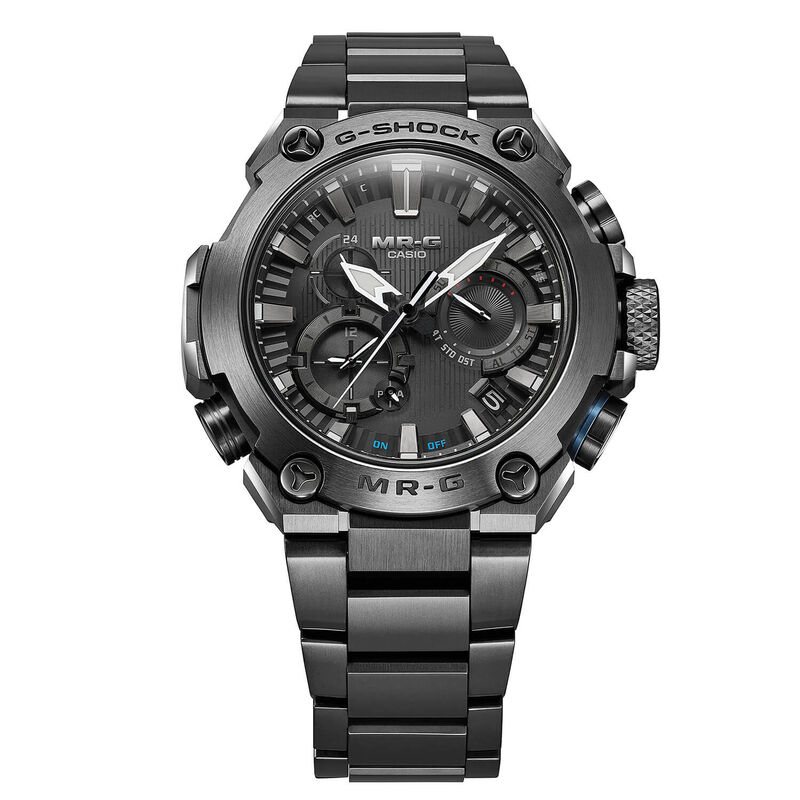 G-Shock MR-G Watch, Black Dial Black Bracelet, 55mm image number 1
