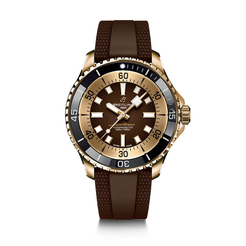 Breitling Superocean Automatic 44 Watch Bronze Case Brown Dial Brown Strap, 44mm image number 0