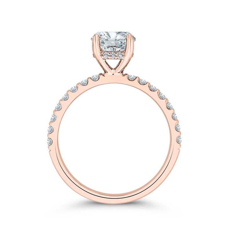 Bella Ponte Rose Gold Engagement Ring Setting 14K image number 4
