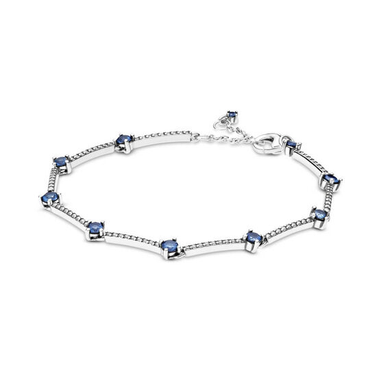 Pandora Sparkling Pavé CZ Bars & Blue Crystal Bracelet