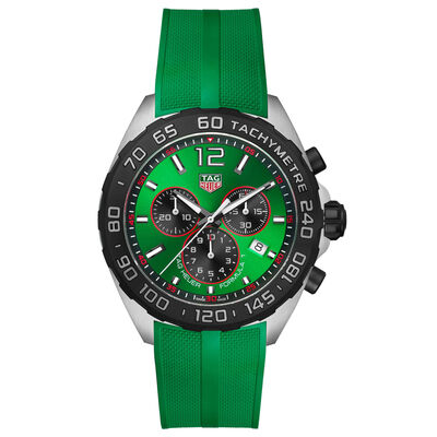 TAG Heuer Formula 1 Watch Steel Case Green Dial, 43mm