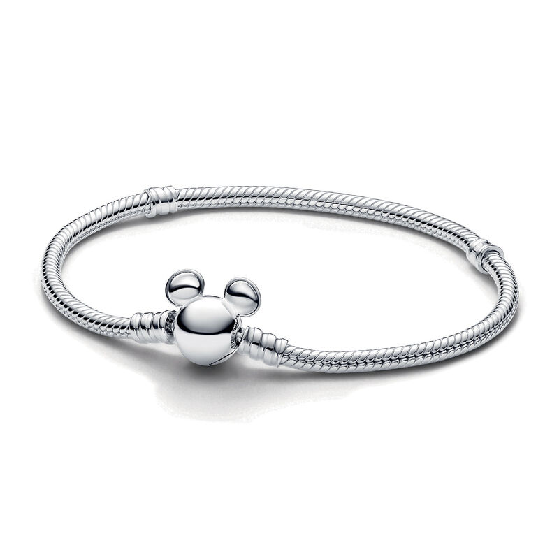 Disney Mickey Mouse Clasp Moments Snake Chain Bracelet image number 0
