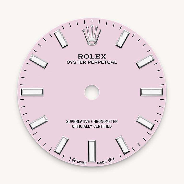 rolex oyster perpetual in oystersteel, m276200-0009 - candy pink dial - ben bridge