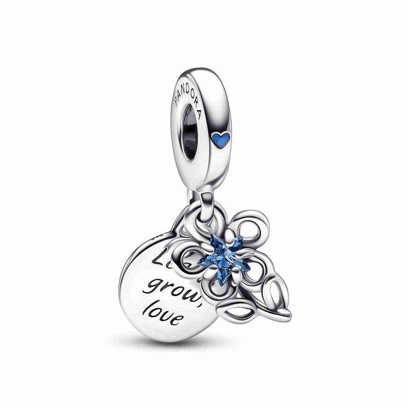 Pandora Blooming Flower Double Dangle Charm image number 1