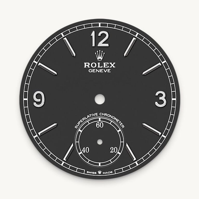 rolex 1908 in 18 ct white gold, m52509-0002 - intense black dial - ben bridge