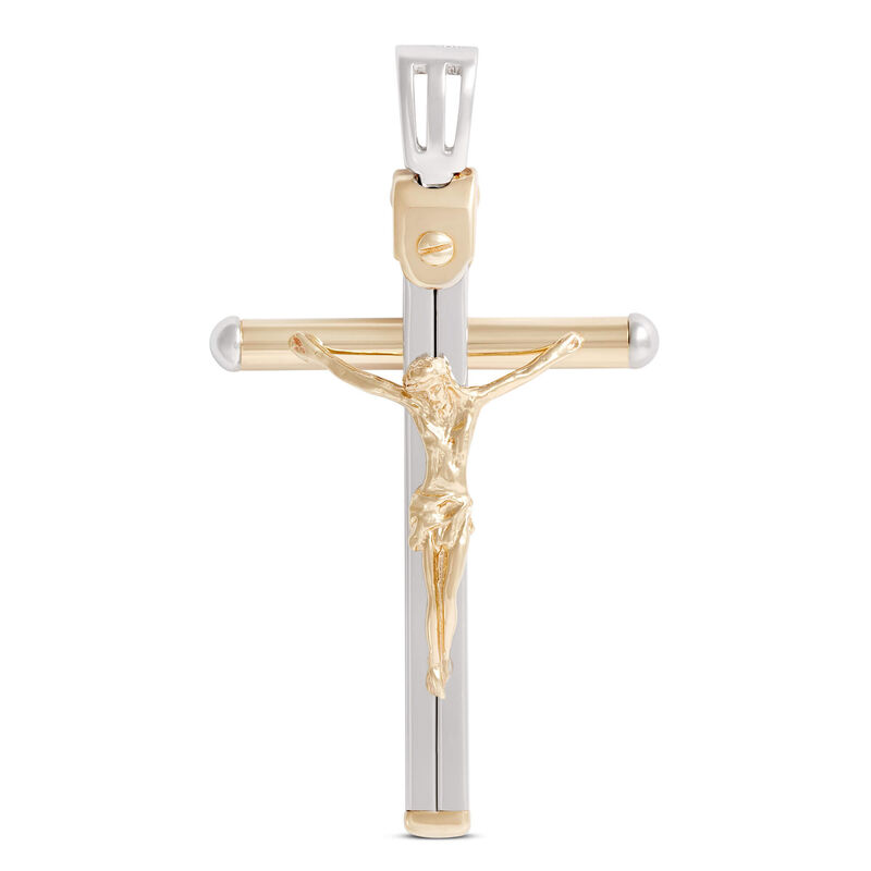 Toscano Two-Tone Crucifix Pendant, 14K Gold image number 0