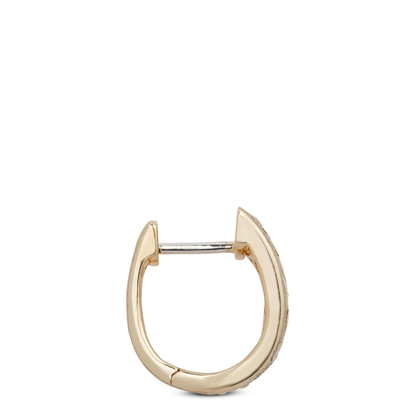 Confetti Gold and Diamond Hoop Earrings, 14K Yellow Gold image number 1