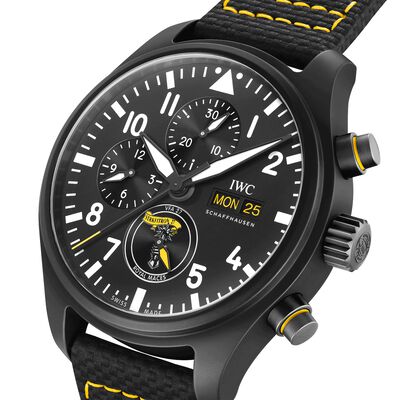 Pre-Owned IWC Pilot&rsquo;s Watch Chronograph Edition Royal Maces Black Dial Watch, 44.5mm