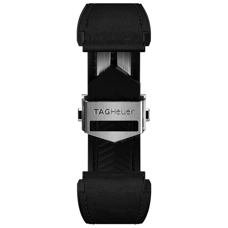 TAG Heuer Connected Calibre E4 45mm Black Leather Watch Strap image number 1