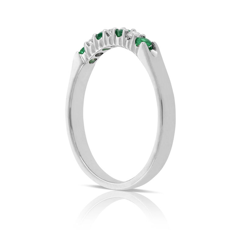 Delicate Emerald & Diamond Ring 14K image number 2