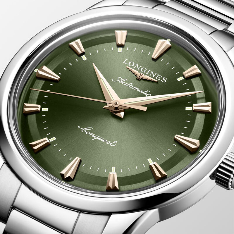Longines Conquest Heritage Green Dial Watch, 40mm image number 2