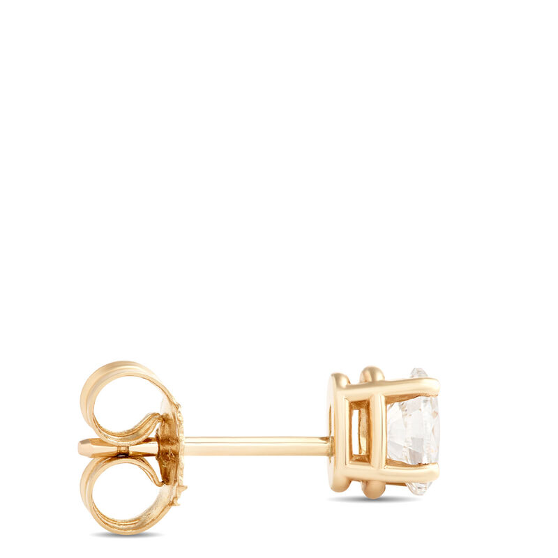 Oval Diamond Studs, &frac12; Carat Total Weight, 14K Yellow Gold image number 1