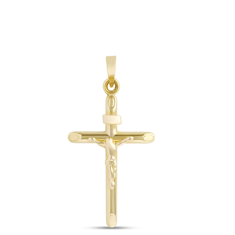Crucifix Pendant, 14K Yellow Gold image number 0