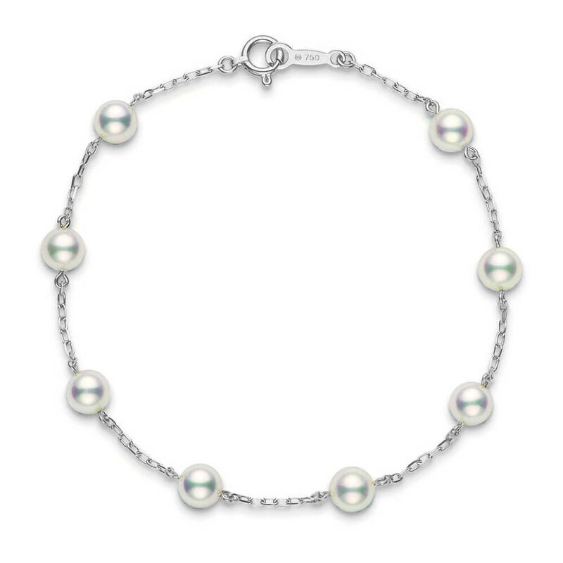 Mikimoto Akoya Cultured Pearl Bracelet, 5mm, A+, 18K image number 0