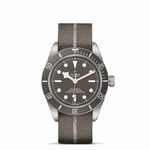 TUDOR Black Bay Fifty-Eight 925 Watch Silver Case Taupe Dial Fabric Strap, 39mm