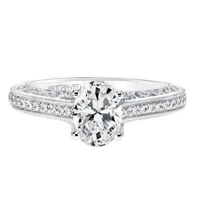 ArtCarved Diamond Semi-Mount Engagement Ring 14K