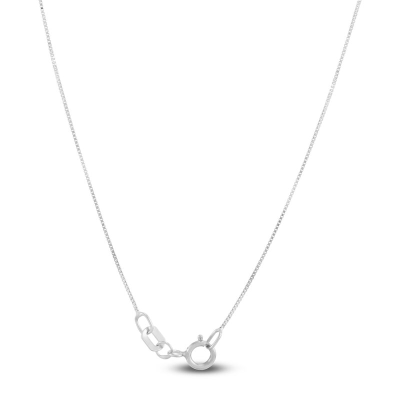 Classic 18-Inch Box Chain Necklace, 14K White Gold image number 1