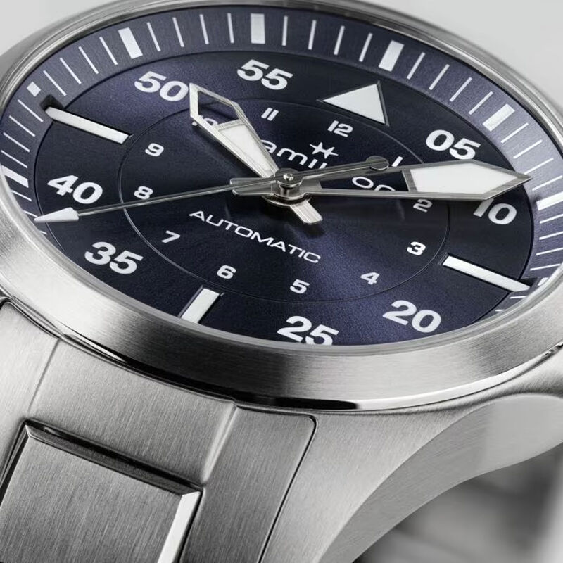 Hamilton Khaki Aviation Pilot Steel Auto Blue Dial Watch, 36mm image number 2