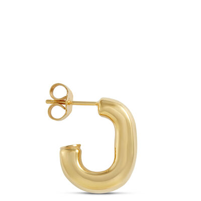 Toscano Half-Oval Hoops, 14K Yellow Gold