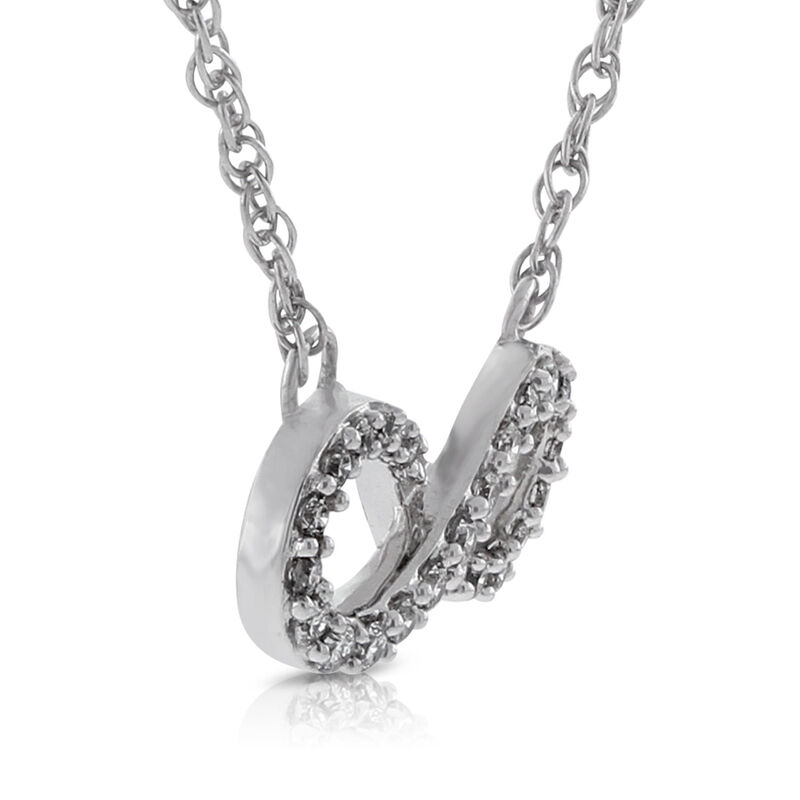 Diamond Infinity Necklace 14K image number 1