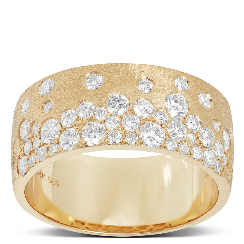 Confetti Diamond Ring Sized 7, 14K Yellow Gold image number 0