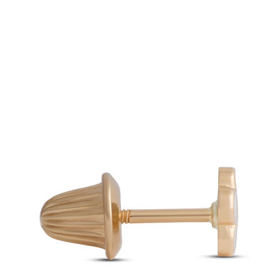 Daisy Shaped Baby Studs, 14K Yellow Gold