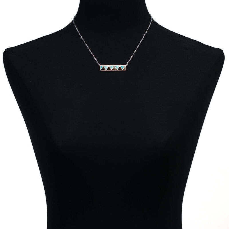 Lisa Bridge Turquoise &  Black Onyx Bar Necklace image number 2