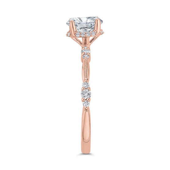 Bella Ponte Rose Gold Diamond Engagement Ring Setting 14K - BX0096E-44P ...