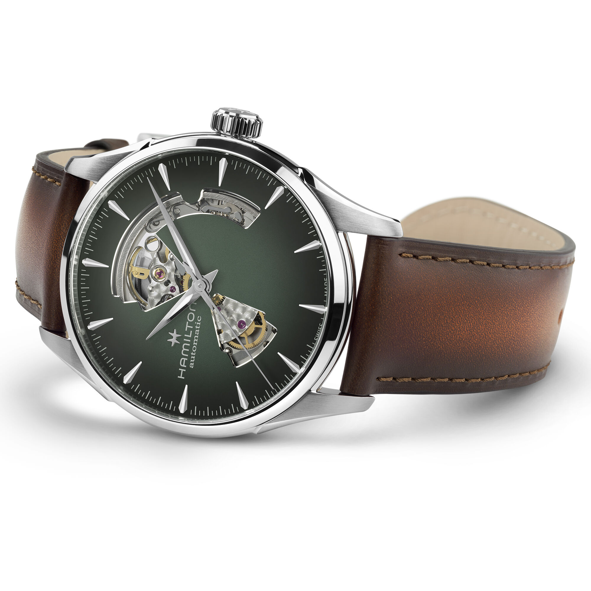 HAMILTON ジャズマスター　腕時計 クォーツ シルバー/ブラウン Jazzmaster Gent Quartz - Dial color:Brown - H32451801 | Hamilton Watch