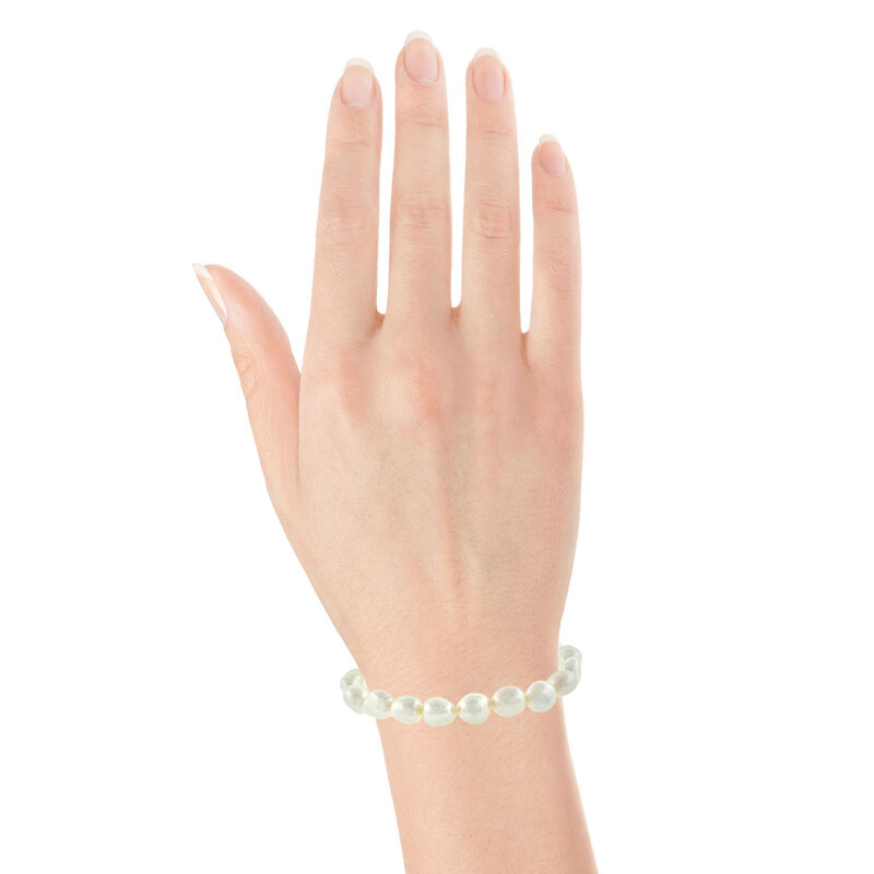 Cultured Pearl Stretchy Bracelet image number 1